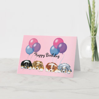 Carte Marionnettes de berger australienne heureux annive