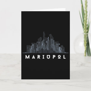 Carte Mariupol Ukraine Drapeau Ville Ukrainienne Cyrilli
