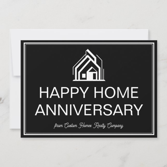 Carte Marketing immobilier entreprise noir et blanc pers (Devant)