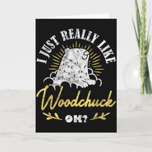 Carte Marmotte je aime juste vraiment Woodchuck Ok _2