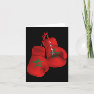 Carte Maroc Gants de boxe Drapeau Fierté Marocaine Boxe