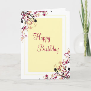 Carte Maroon à motifs floraux