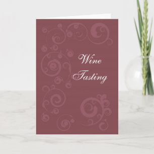 Carte Maroon Swirls