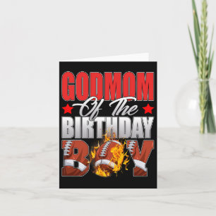 Carte Marraine du garçon qui fête son anniversaire Footb