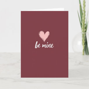Carte Marron Rouge Sincère Be Mine