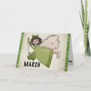 Carte Mars Angel Blank St. Patrick's Day Greeting Card