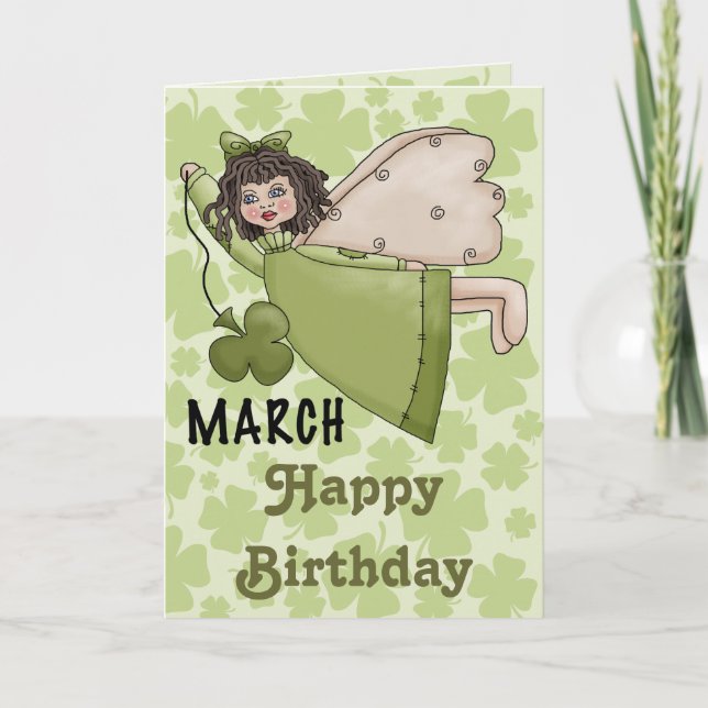 Carte Mars Anniversaire Angel (Devant)