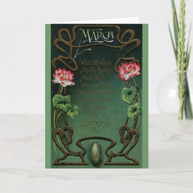 Carte Mars Anniversaire avec Lotus & Bloodstone (Devant)