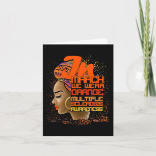 Carte Mars Nous Portons Orange Sclérose Multiple Afro Bl