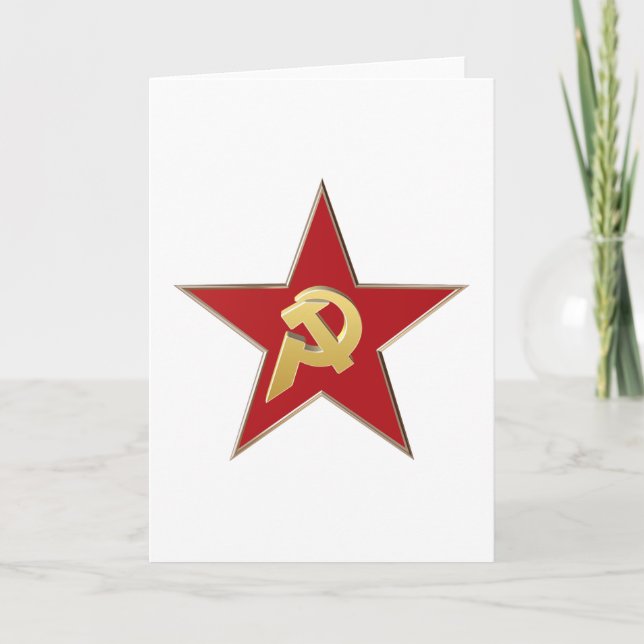 Carte Marteau et faucille dans l'étoile rouge (Devant)