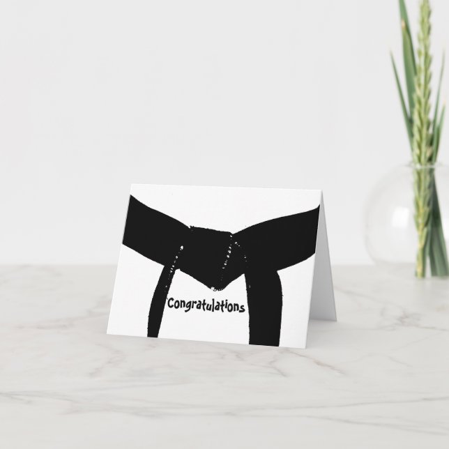 Carte Martial Arts Black Belt Félicitations (Devant)