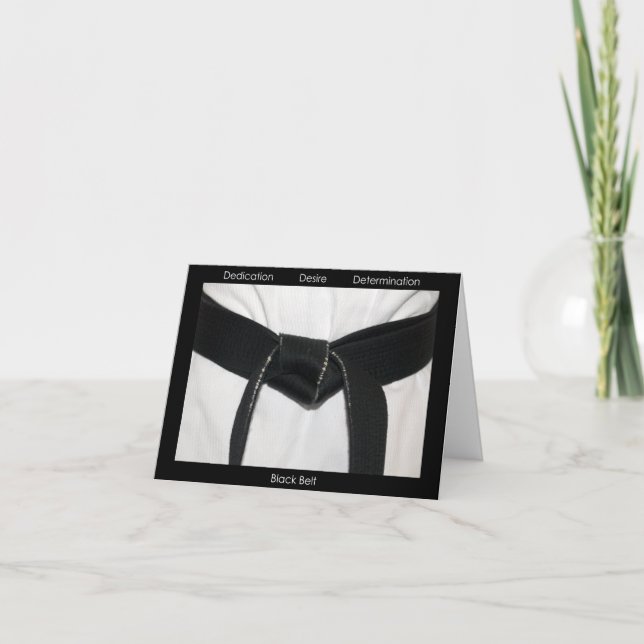 Carte Martial Arts Black Belt Félicitations (Devant)