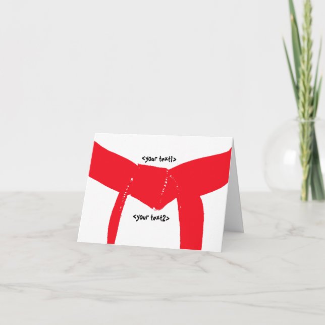 Carte Martial Arts Red Belt (Devant)