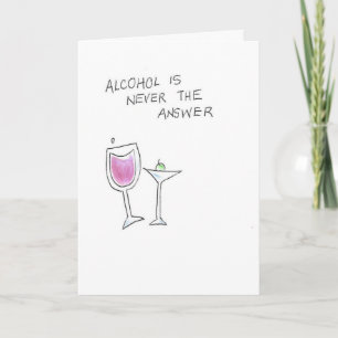 Carte martini  and wine glasses
