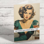 Carte Martini Boire Funny Retro les années 50 Dit<br><div class="desc">Cette conception a été créée par art numérique. Elle peut être personnalisée dans la zone fournir ou customiser en choisissant le clic pour customiser une autre option et en changeant le nom, les initiales ou les mots. Vous pouvez également modifier la couleur et le style du texte ou supprimer le...</div>