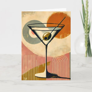 Carte Martini d'art minimaliste moderne du milieu du siè