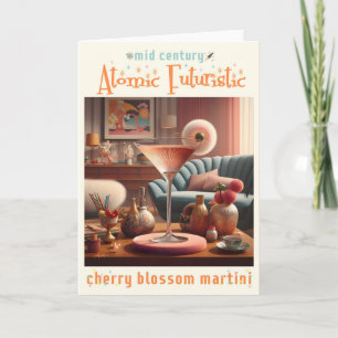 Carte Martini Fleur de Cerisier Futuriste Atomique