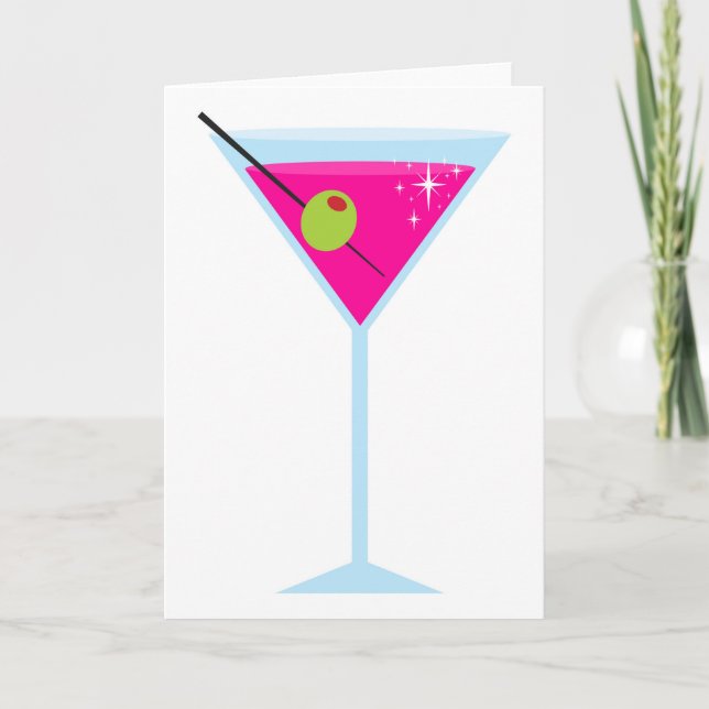 Carte Martini rose (Devant)
