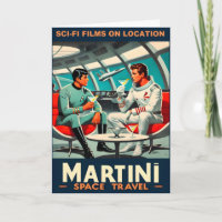 Martini Space Travel Poster Films Sci-Fi Dans L'Es