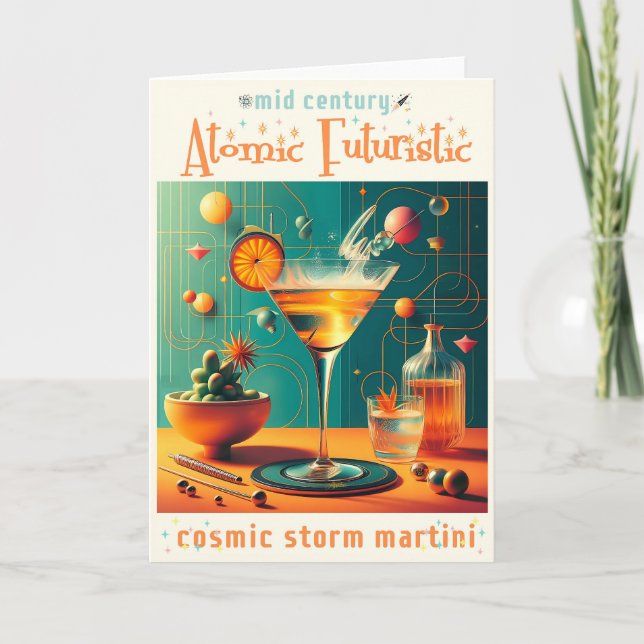 Carte Martini tempête cosmique futuristic atomique (Devant)