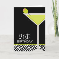 Martini vert et motif zèbre