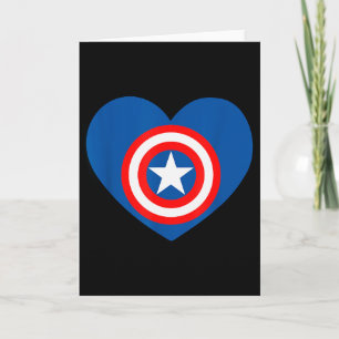 Carte Marvel Captain America Avengers Cœur Amour Valenti