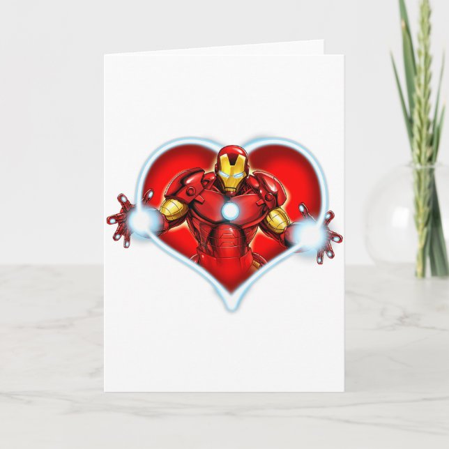 Carte Marvel Iron Man Blaster Cardiaque Lumineux Graphiq (Devant)