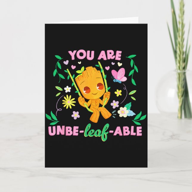 Carte Marvel Saint-Valentin Groot de printemps Tu es inc (Devant)