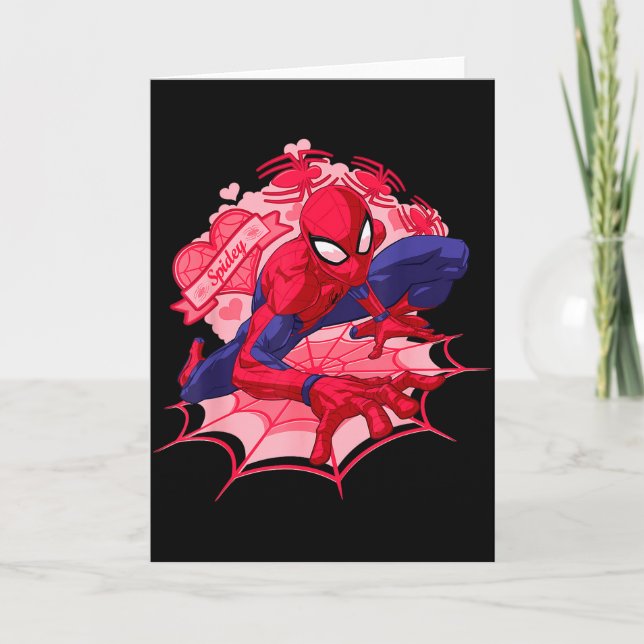 Carte Marvel Spider-man Hearts Valentines Day  (Devant)
