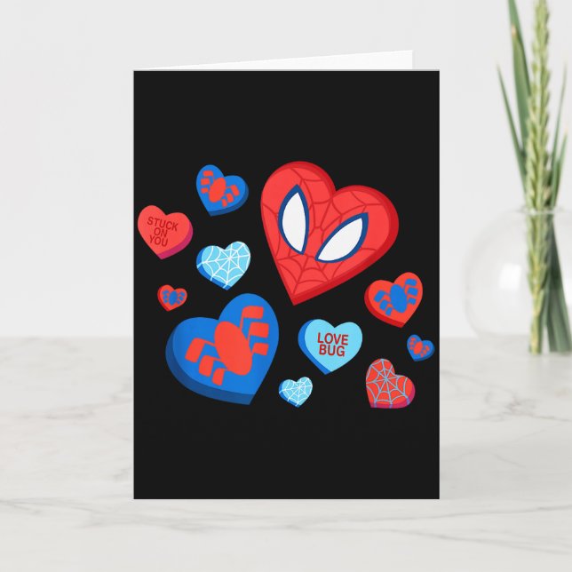 Carte Marvel Spider-man Spidey Cœurs Saint-Valentin  (Devant)