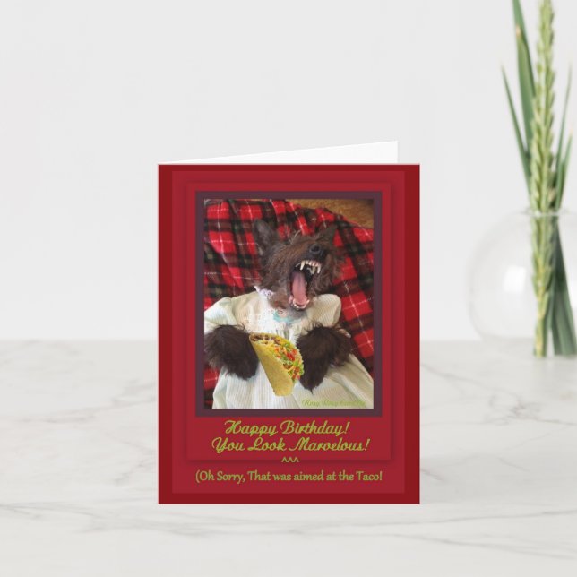 Carte Marvelt Anniversaire Taco (Devant)