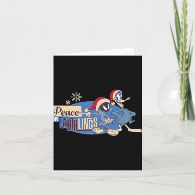 Carte Marvin The Martian Peace On Earthlings T Shirt  (Devant)