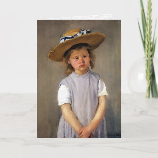 Carte Mary Cassatt "enfant dans un chapeau de paille "