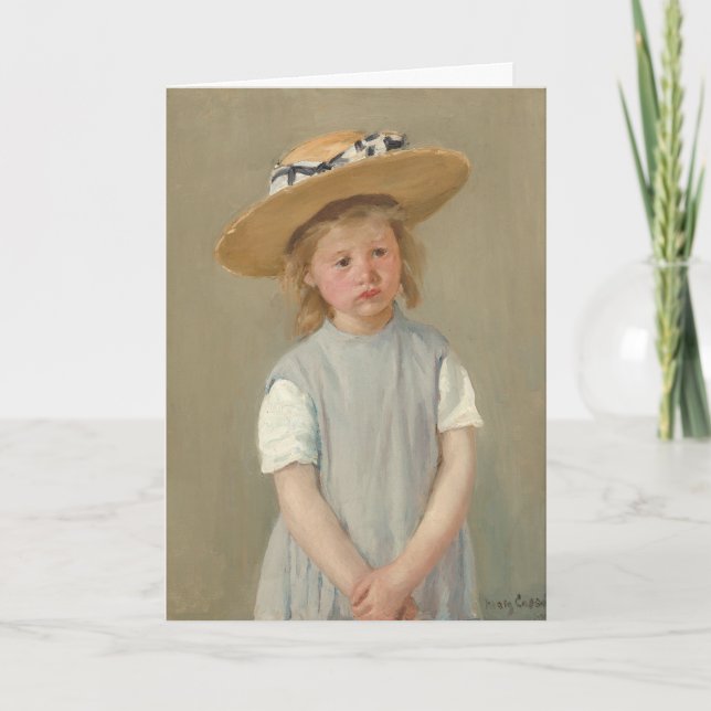Carte Mary Cassatt - Enfant en paille Casquette (Devant)