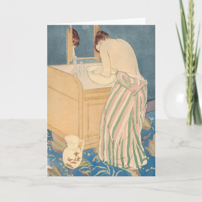 Carte Mary Cassatt - Femme au bain (Devant)