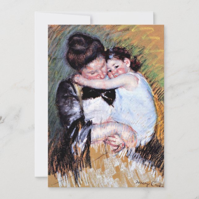 Carte Mary Cassatt peinture - Mère et Enfant (Devant)