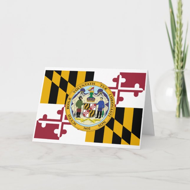 Carte Marylander Flag & Seal Design, Flag of Maryland (Devant)