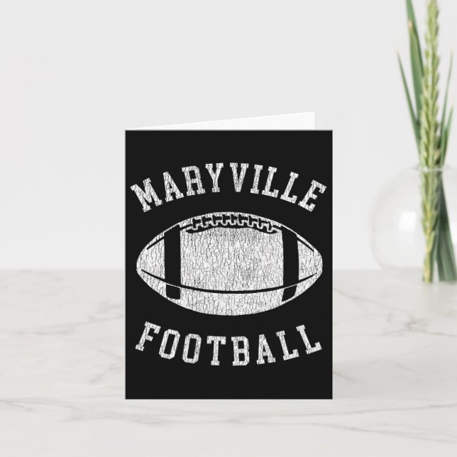 Carte Maryville Football Distressed Vintage 80's Throwba (Devant)