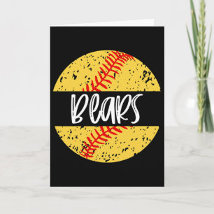 Carte Mascotte de l'équipe de softball Bears Esprit scol
