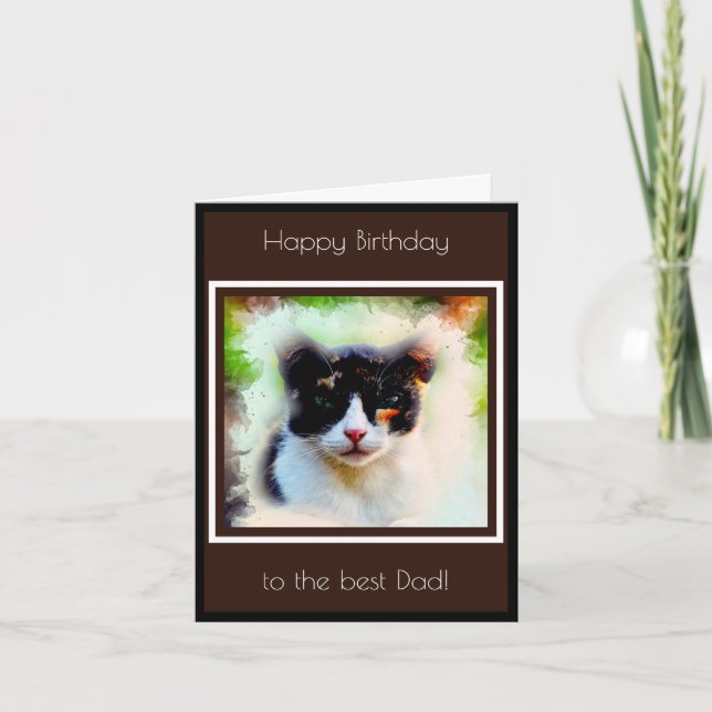 Carte Masculine Anniversaire Du Chat (Devant)