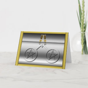 Carte masculine gaie de fiançailles de Wiccan de