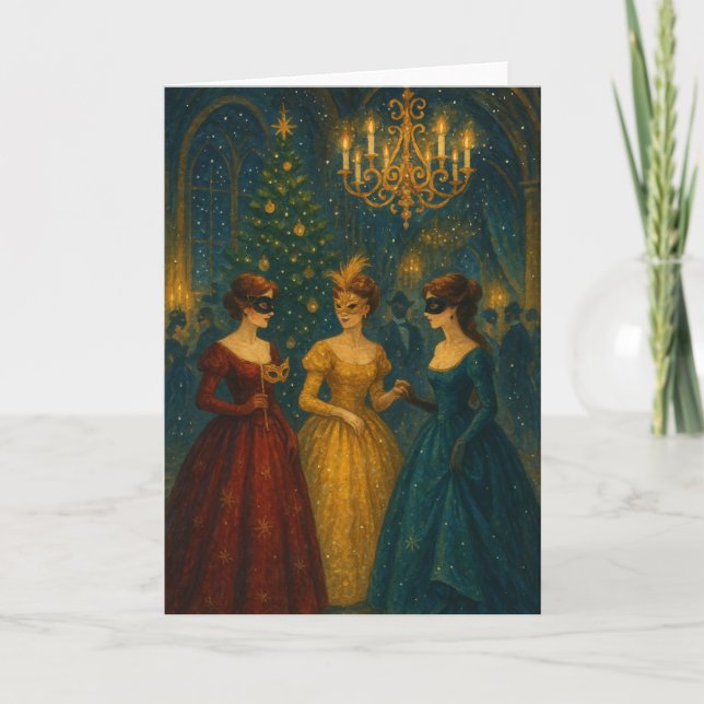 Carte Masked Ball Christmas Card (Devant)
