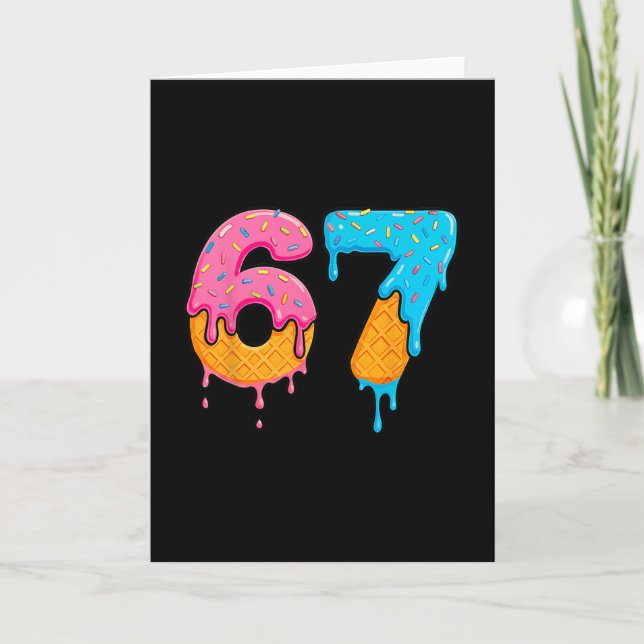 Carte Mason 67 Glace Dégoulinante Mème Six Sept  (Devant)