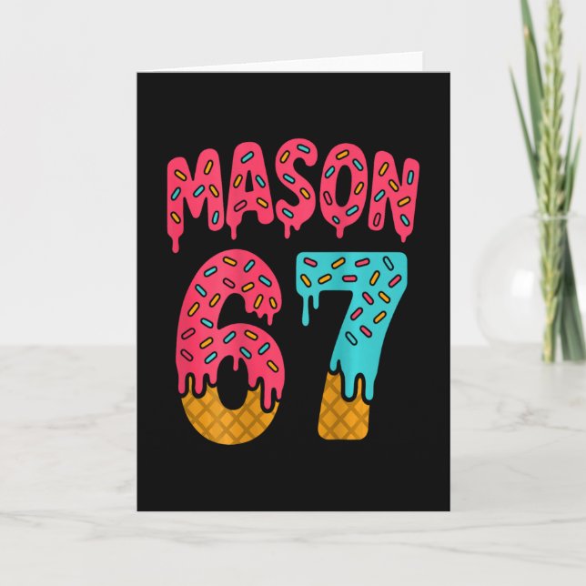 Carte Mason 67 Glace Mème Drôle Six Sept (sur Ck) 1  (Devant)