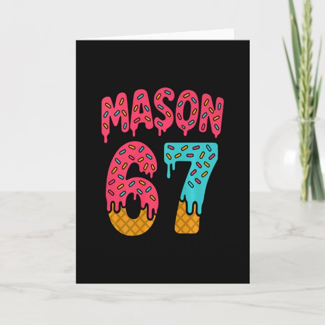 Carte Mason 67 Glace Mème Drôle Six Sept (sur Ck) Pr (Devant)