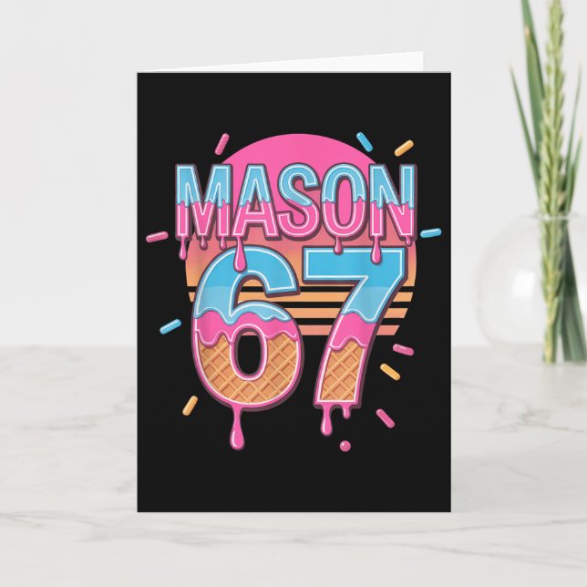 Carte Mason 67 Mème Crème Glacée Bysebyll Drip  (Devant)