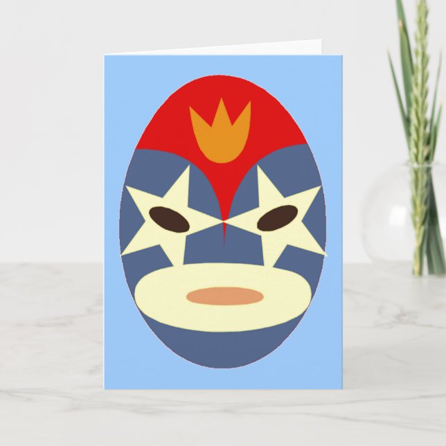 Carte Masque bleu de Lucha Libre (Devant)