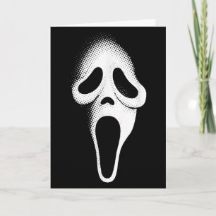 Carte Masque de fête d'Halloween effrayant fantôme épouv
