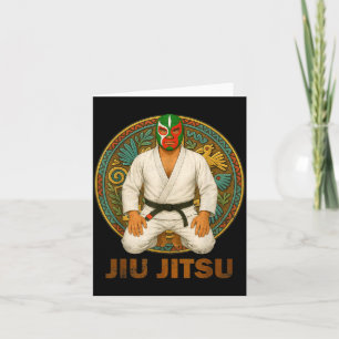 Carte Masque de Jiu Jitsu Lucha Libre de style vintage m