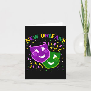 Carte Masque de Mardi Gras drôle Louisiane Nouvelle-Orlé